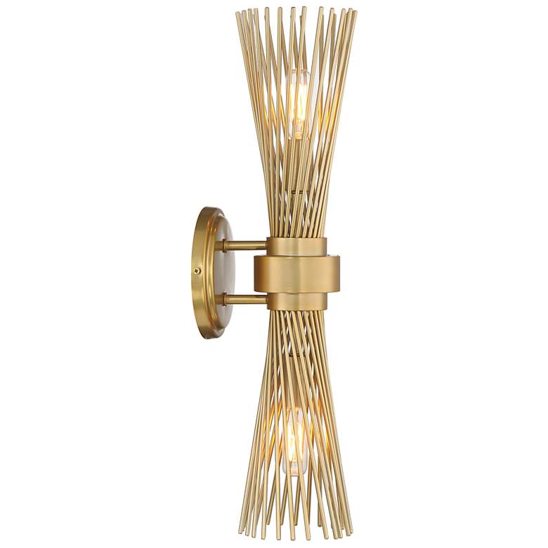Image 5 Longfellow 2-Light Wall Sconce in Burnished Brass more views