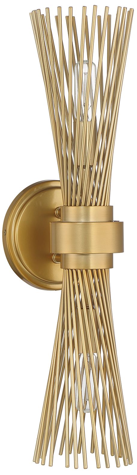 Image 2 Longfellow 20" High Burnished Brass 2-Light Wall Sconce more views