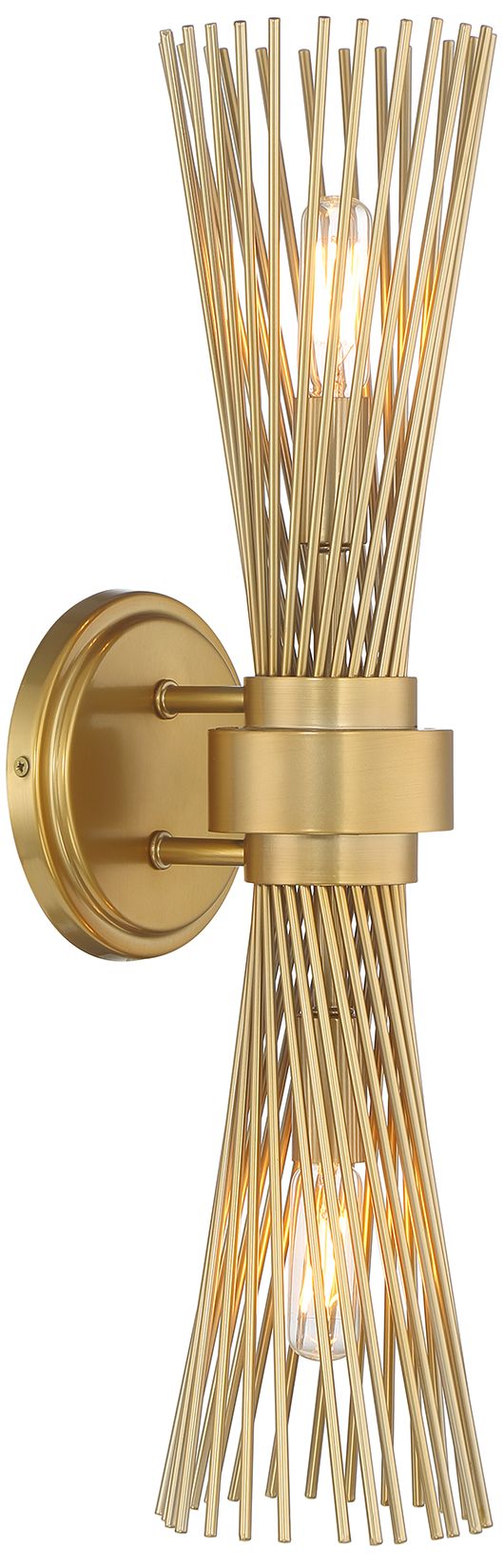 Image 4 Longfellow 20" High Burnished Brass 2-Light Wall Sconce more views