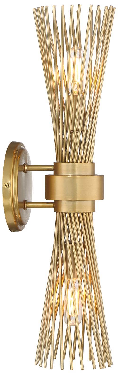 Image 5 Longfellow 20" High Burnished Brass 2-Light Wall Sconce more views