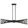 1_Longfellow 42" Wide Matte Black 6-Light Linear Chandelier