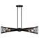 Longfellow 42" Wide Matte Black 6-Light Linear Chandelier