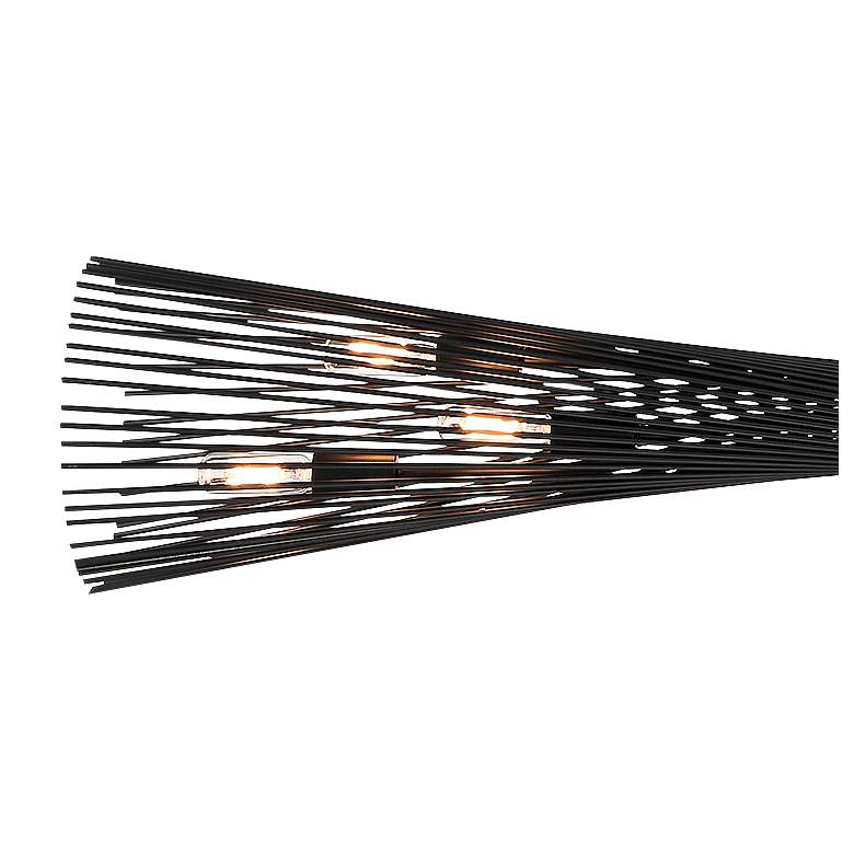 Image 2 Longfellow 42" Wide Matte Black 6-Light Linear Chandelier more views