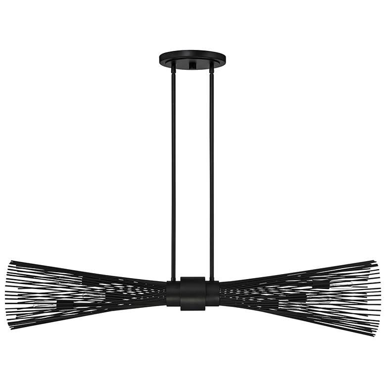 Image 3 Longfellow 42" Wide Matte Black 6-Light Linear Chandelier more views