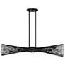 3_Longfellow 42" Wide Matte Black 6-Light Linear Chandelier more views