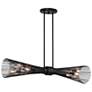 4_Longfellow 42" Wide Matte Black 6-Light Linear Chandelier more views