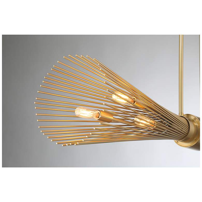 Image 6 Longfellow 6-Light Linear Chandelier in Burnished Brass more views