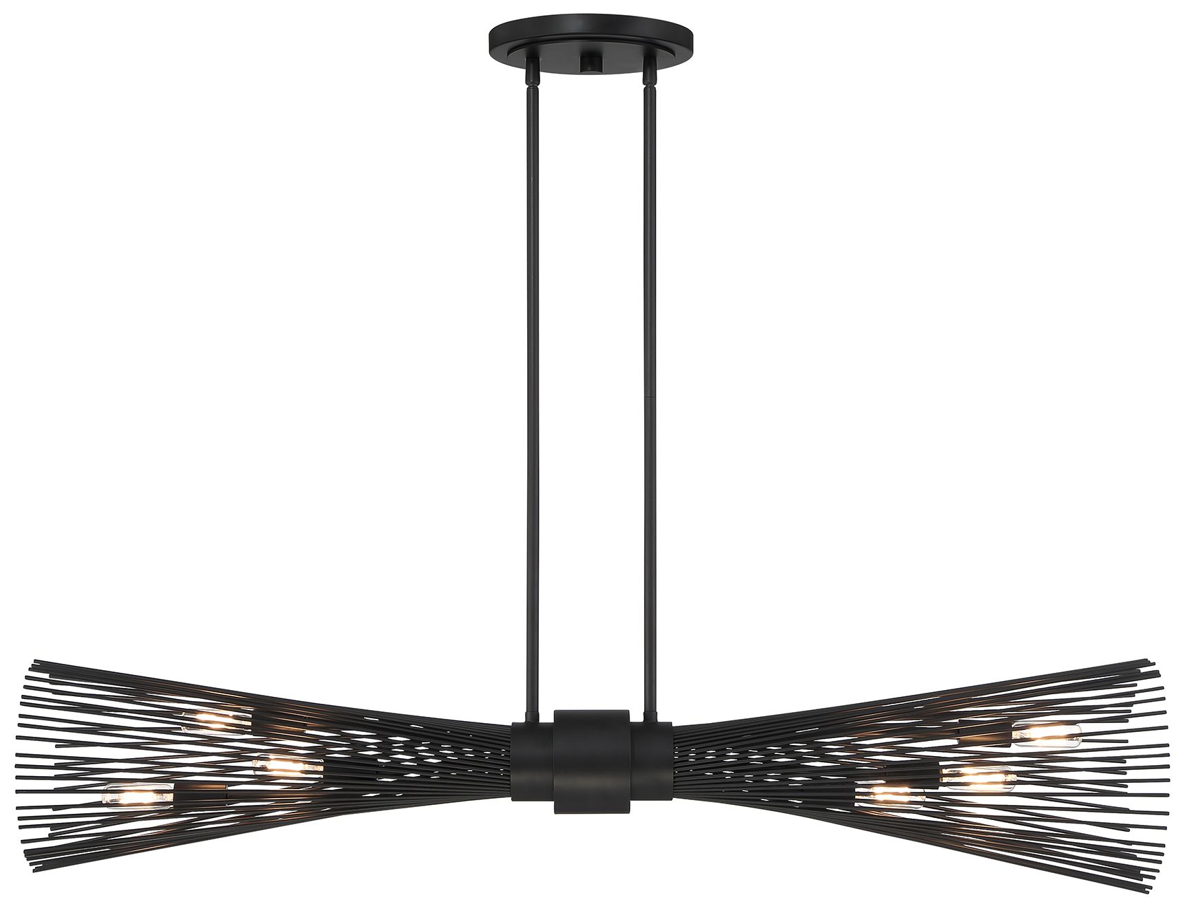 Thumbnail1 of Longfellow 6-Light Linear Chandelier in Matte Black