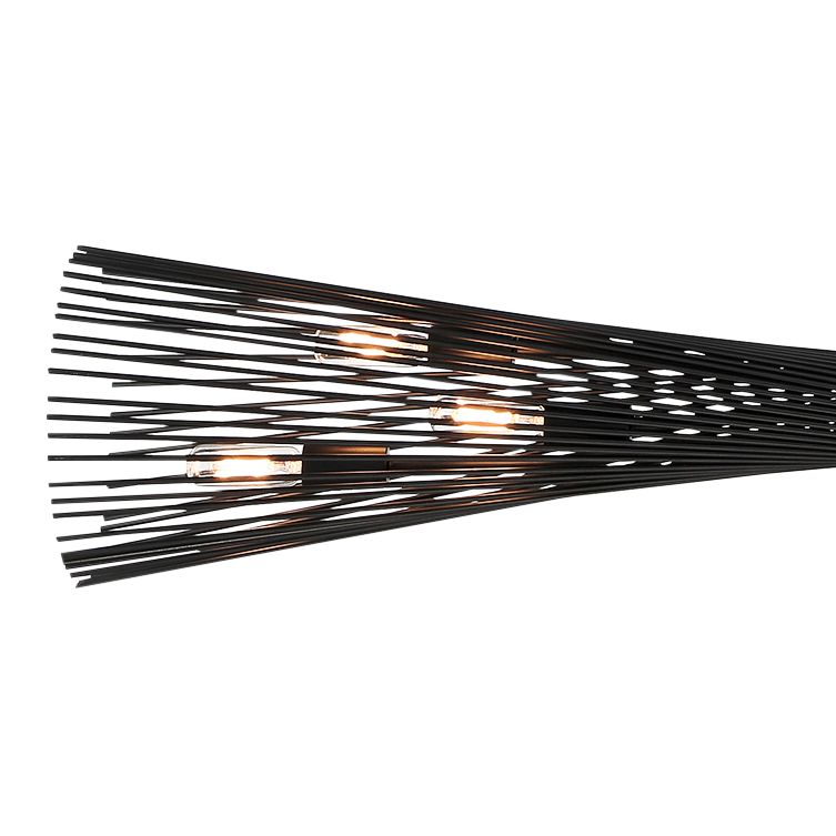 Thumbnail2 of Longfellow 6-Light Linear Chandelier in Matte Black more views