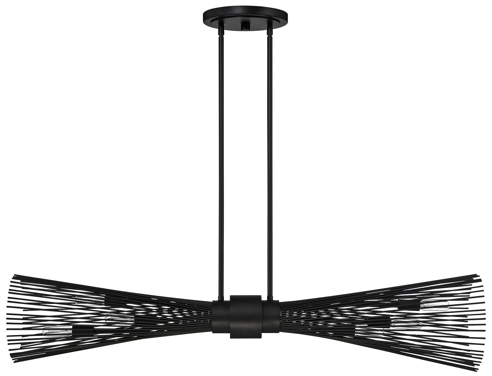 Thumbnail3 of Longfellow 6-Light Linear Chandelier in Matte Black more views