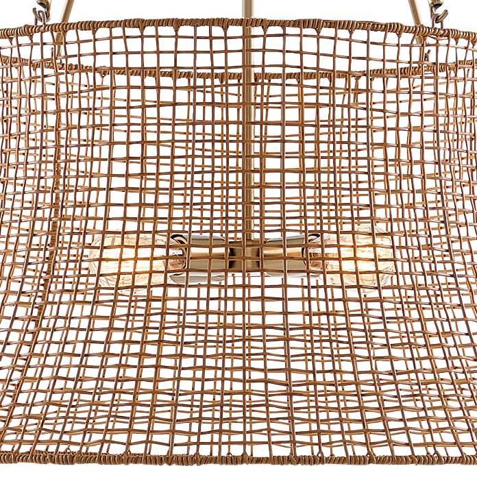 Image 2 Longleaf 4-Light Outdoor Chandelier in Burnished Brass more views