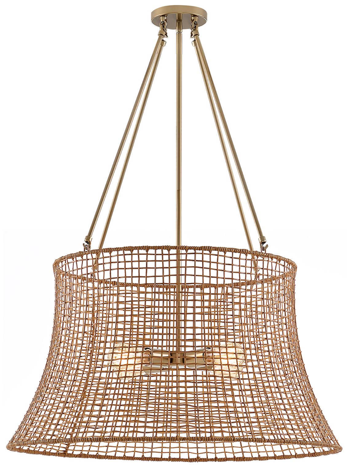 Image 6 Longleaf 4-Light Outdoor Chandelier in Burnished Brass more views