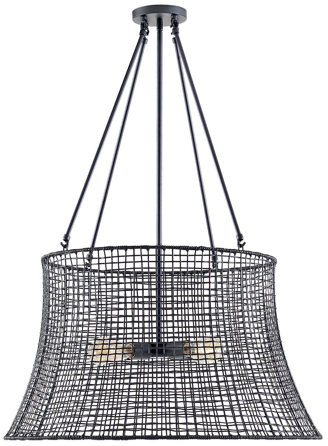 Image 2 Longleaf 4-Light Outdoor Chandelier in Matte Black more views