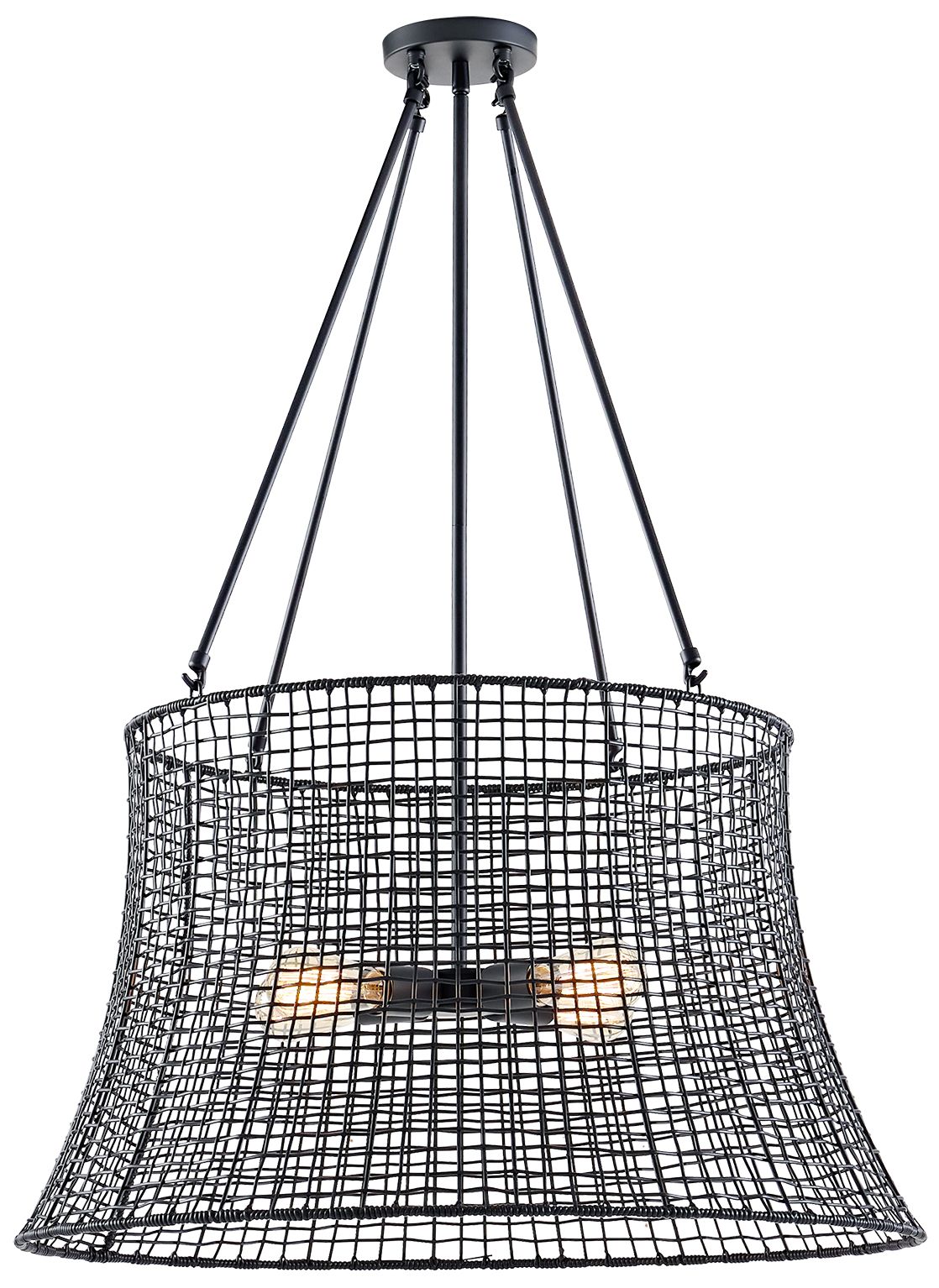 Image 3 Longleaf 4-Light Outdoor Chandelier in Matte Black more views