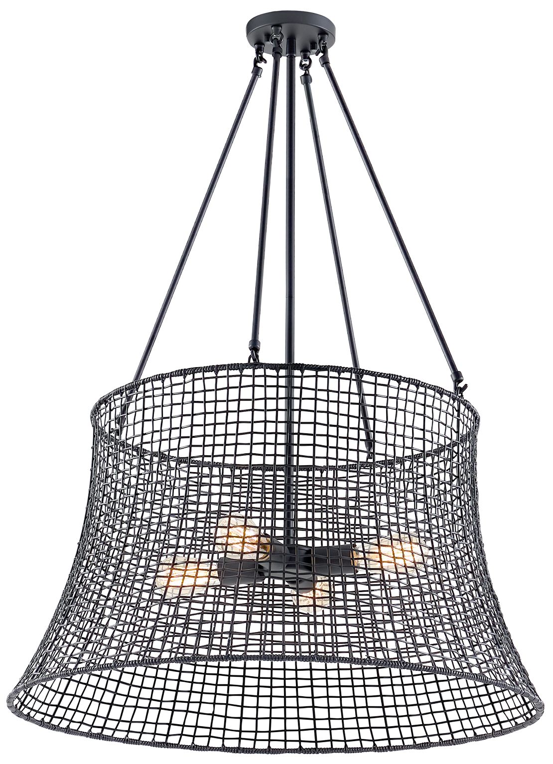 Image 5 Longleaf 4-Light Outdoor Chandelier in Matte Black more views