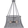 1_Longleaf 40" High Matte Black 4-Light Outdoor Hanging Light