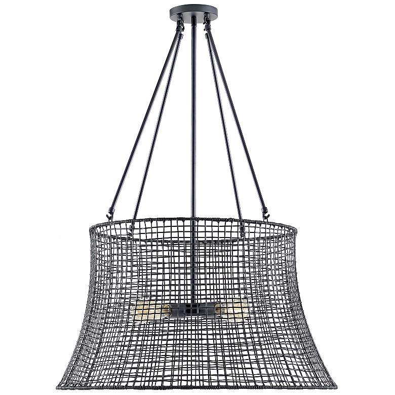 Image 2 Longleaf 40" High Matte Black 4-Light Outdoor Hanging Light more views