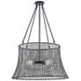 3_Longleaf 40" High Matte Black 4-Light Outdoor Hanging Light more views