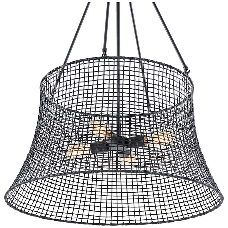 Image 6 Longleaf 40" High Matte Black 4-Light Outdoor Hanging Light more views