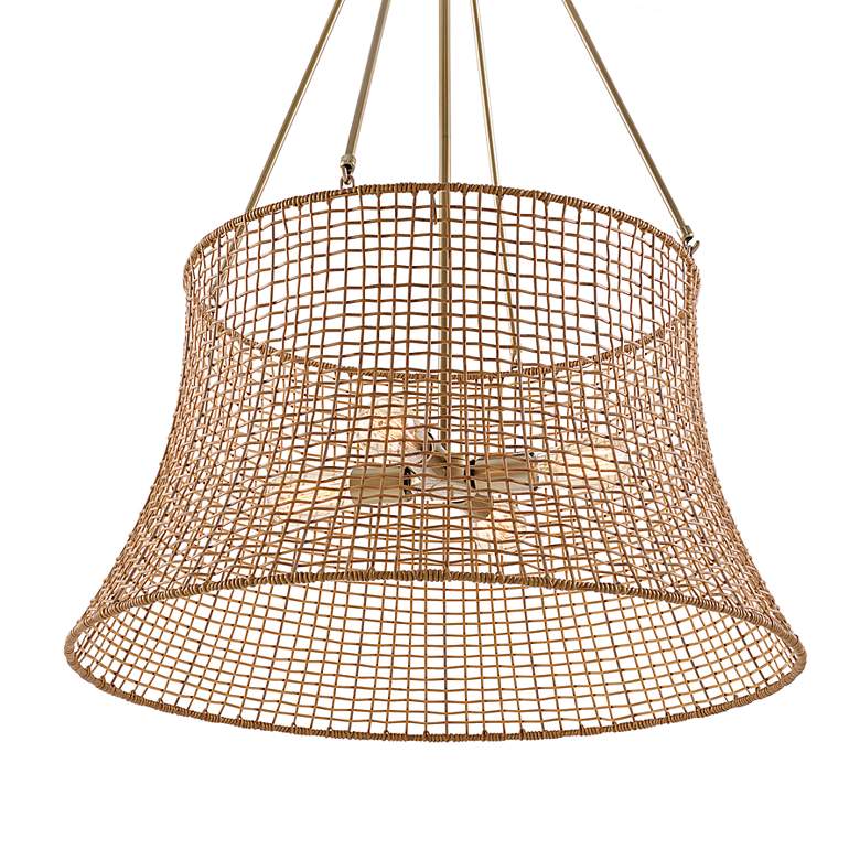 Image 3 Longleaf 40"H Burnished Brass 4-Light Outdoor Hanging Light more views