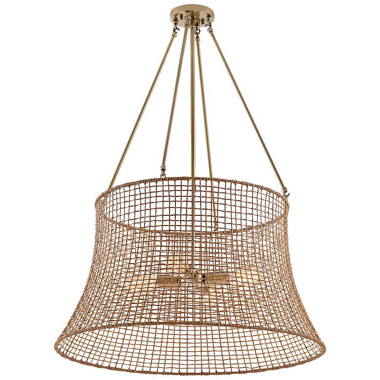 Image 4 Longleaf 40"H Burnished Brass 4-Light Outdoor Hanging Light more views