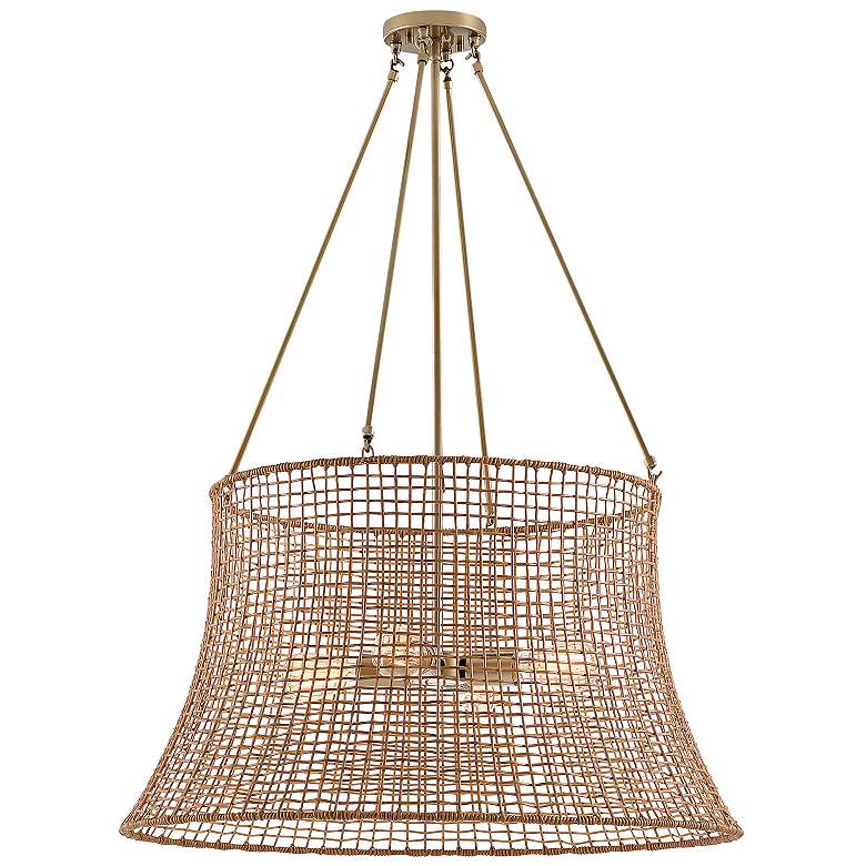 Image 5 Longleaf 40"H Burnished Brass 4-Light Outdoor Hanging Light more views