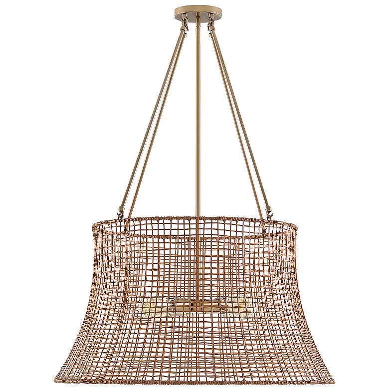 Image 7 Longleaf 40"H Burnished Brass 4-Light Outdoor Hanging Light more views