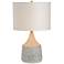 Longmore Beige Cement and Stone Speckles Accent Table Lamp
