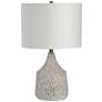 Longmore Beige Cement and Stone Speckles Accent Table Lamp
