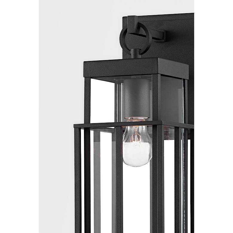 Image 3 Longport 15 1/2" High Textured Black Outdoor Wall Light more views