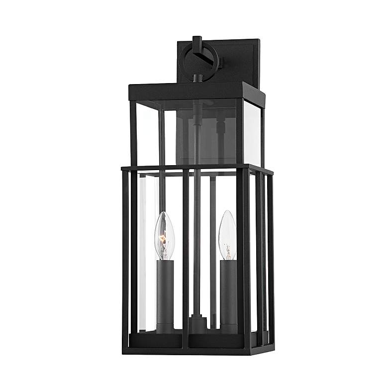 Image 2 Longport 19 1/4" High Textured Black Outdoor Wall Light more views