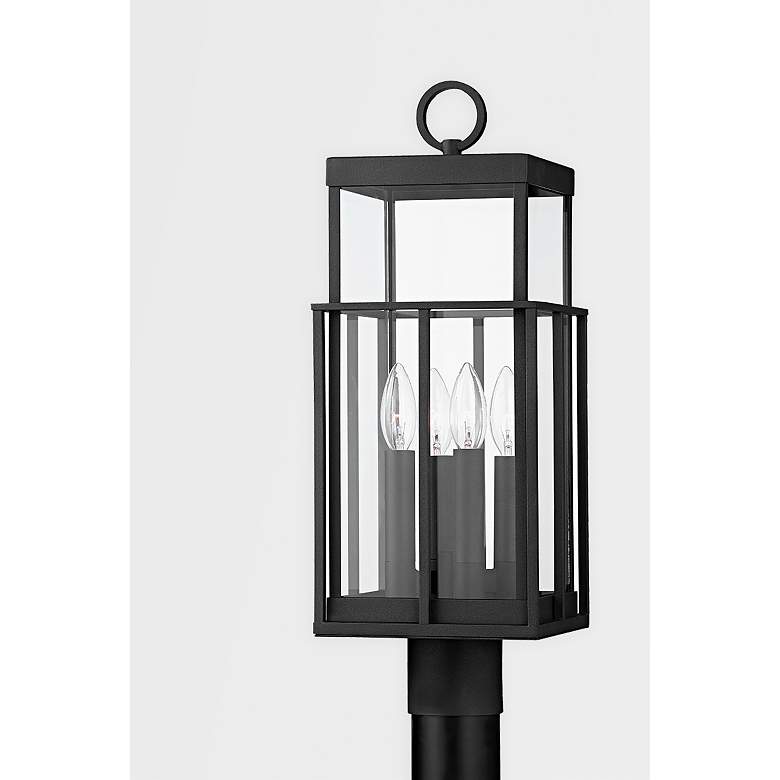 Image 2 Longport 21 1/4" High Textured Black Outdoor Post Light more views