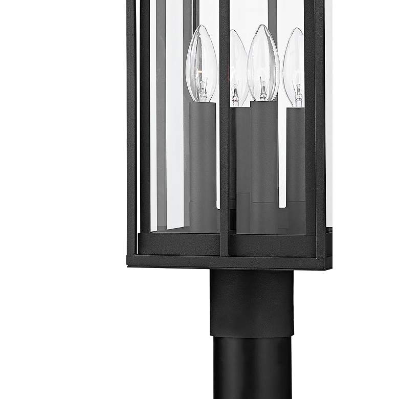 Image 4 Longport 21 1/4 inch High Textured Black Outdoor Post Light more views