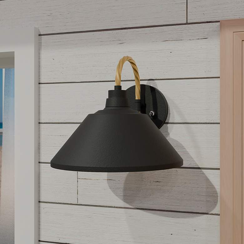 Image 1 Longshore 1-Light Matte Black Outdoor Wall Lantern