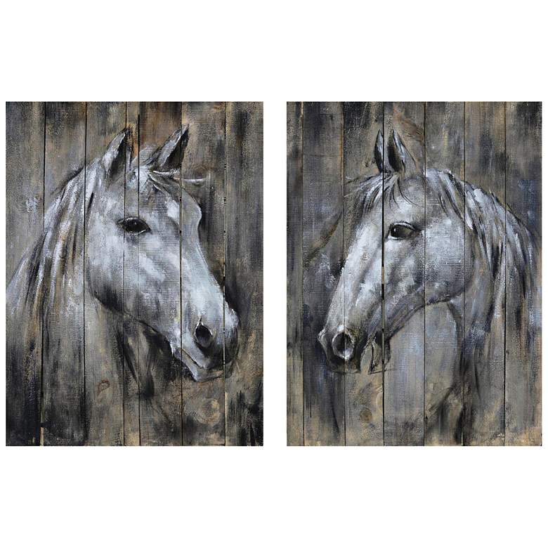 Image 1 Looking at You 32 inch High Wood 2-Piece Wood Wall Art Set