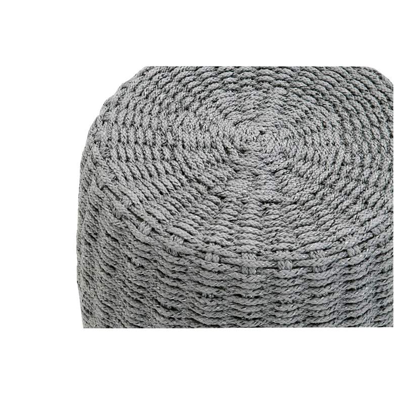 Loom 16 1/2&quot; Wide Platinum Rope Round Outdoor Accent Table more views