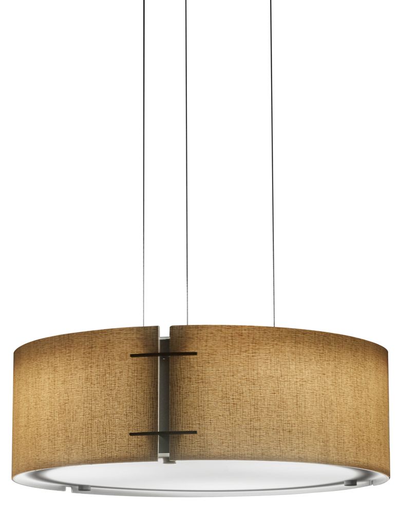 Loom 18'' Dia. Oyster Linen Pendant LED
