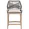 Loom 26" Light Gray Fabric Woven Counter Stool