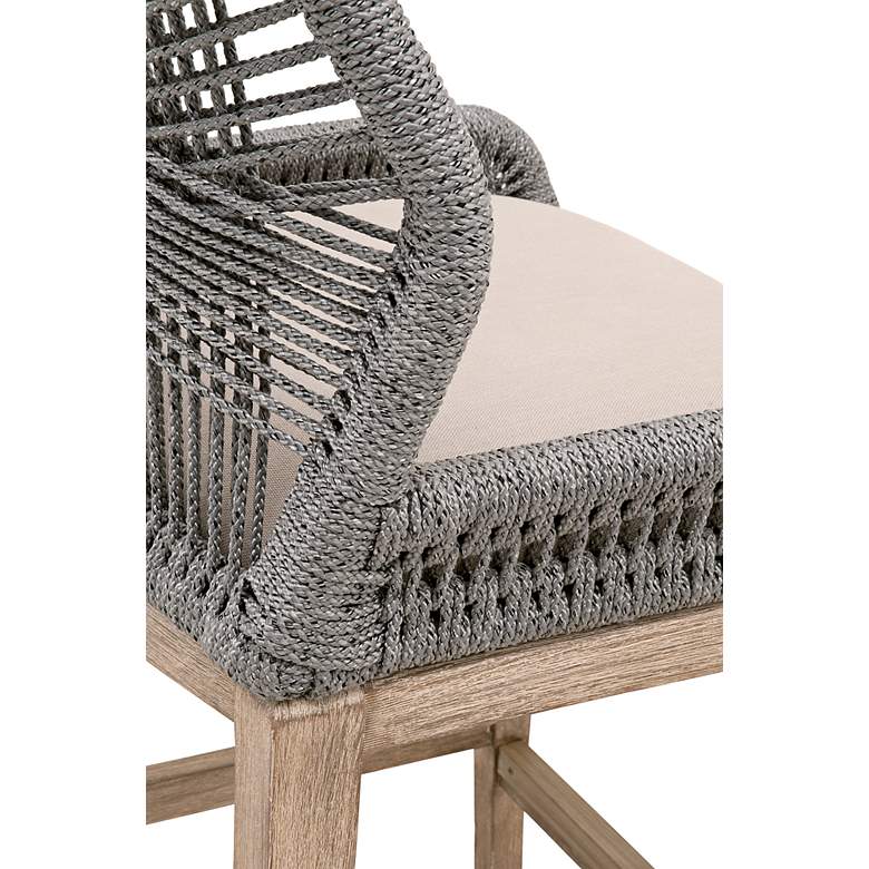 Image 3 Loom 26" Light Gray Fabric Woven Counter Stool more views