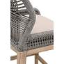 3_Loom 26" Light Gray Fabric Woven Counter Stool more views