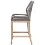 5_Loom 26" Light Gray Fabric Woven Counter Stool more views