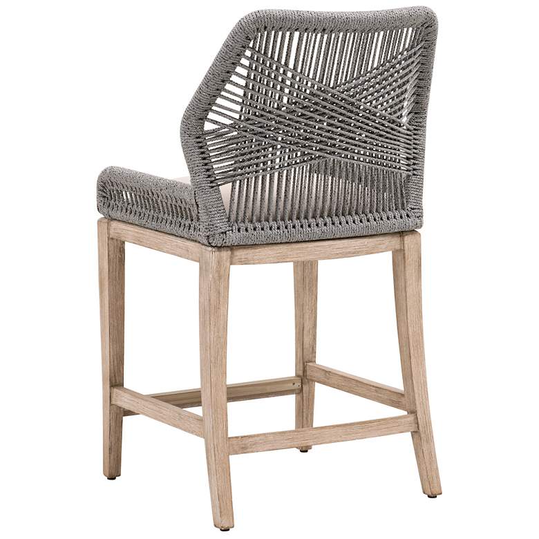 Image 6 Loom 26" Light Gray Fabric Woven Counter Stool more views