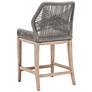 6_Loom 26" Light Gray Fabric Woven Counter Stool more views