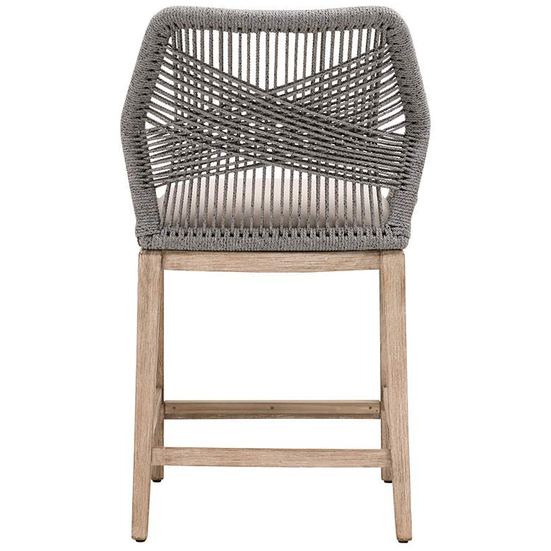 Image 7 Loom 26" Light Gray Fabric Woven Counter Stool more views