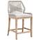 Loom 26" Taupe White Rope and Natural Gray Counter Stool