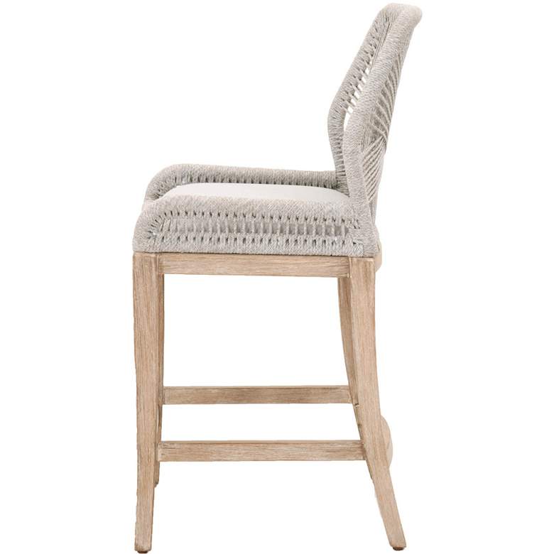 Image 3 Loom 26 inch Taupe White Rope and Natural Gray Counter Stool more views