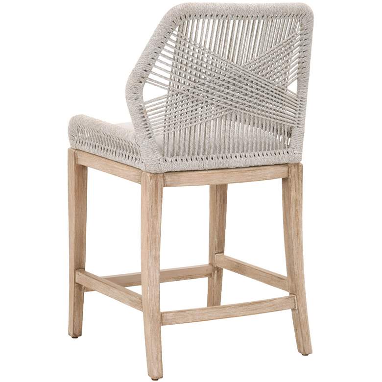 Image 4 Loom 26" Taupe White Rope and Natural Gray Counter Stool more views