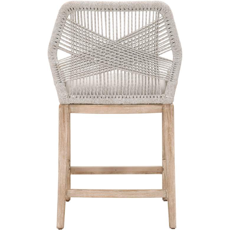 Image 5 Loom 26" Taupe White Rope and Natural Gray Counter Stool more views