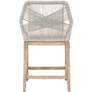 Loom 26" Taupe White Rope and Natural Gray Counter Stool
