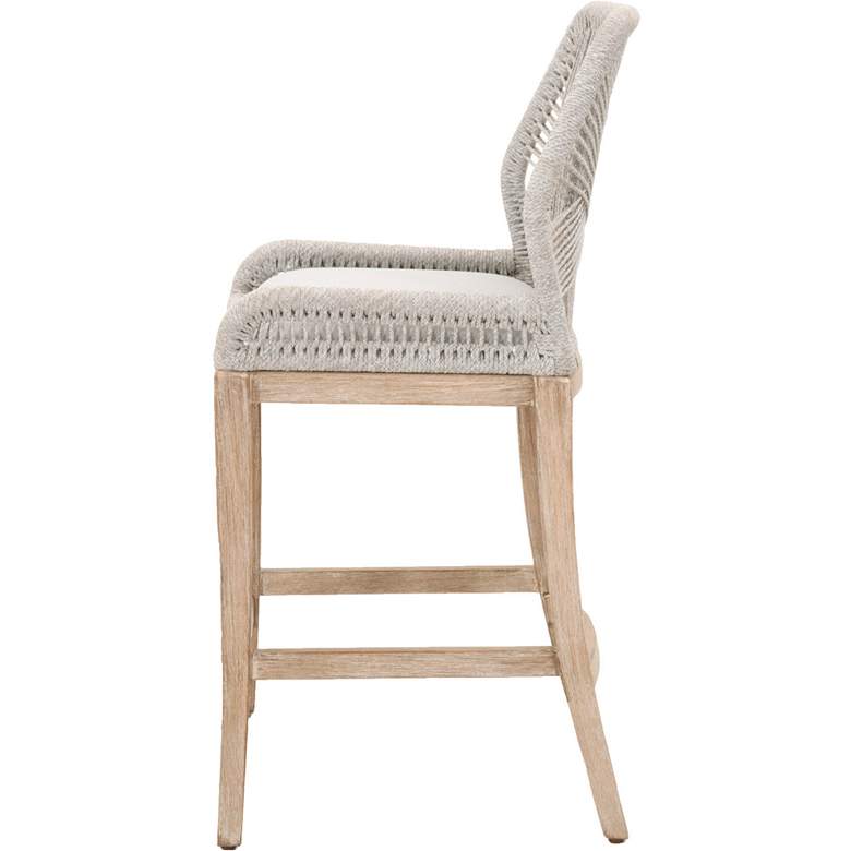 Image 3 Loom 30" Taupe White Rope and Natural Gray Bar Stool more views